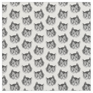 Tissu Cheshire Cat Alice au pays des merveilles Art COUL