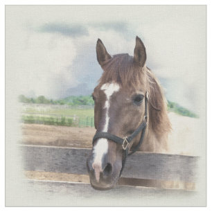 Tissu Cheval Brown avec le licou