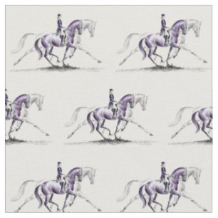 Tissu Cheval Dressage en Trot Piaffe