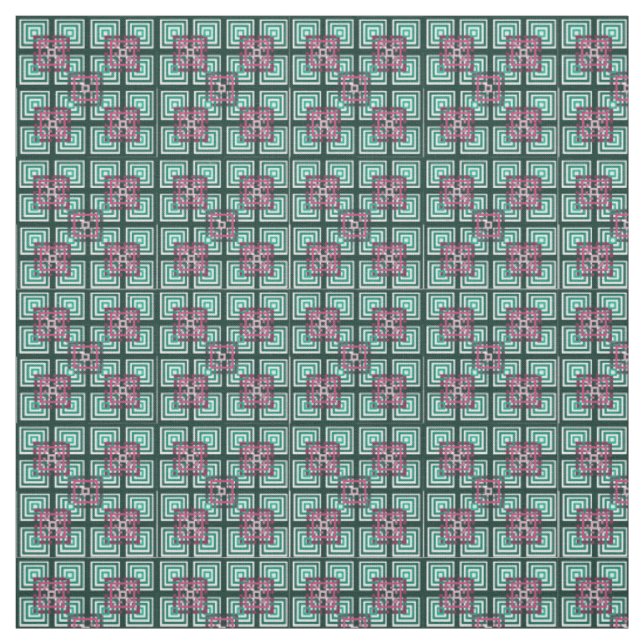 Tissu Chevauchement des Carrés (Échantillon)