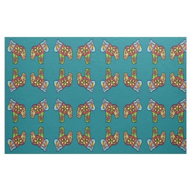Tissu Chevaux de Patchwork (Fat Quarter)
