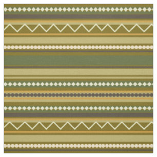 Tissu Chevron géométrique et rayures vert