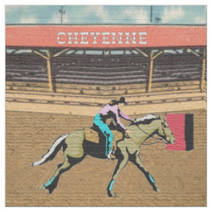 Tissu Cheyenne Rodeo Cowgirl Barrel Racing 2 Fabric