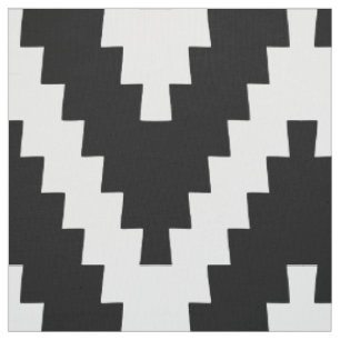 Tissu Chic Chevron Motif noir blanc couture