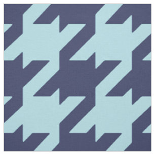 Tissu Chic motif pied-de-poule bleu marine audacieux