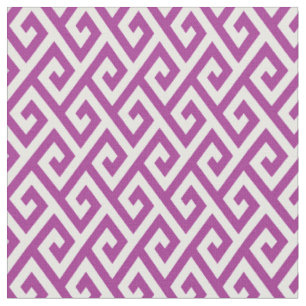 Tissu Chic orchidée violet grec clé motifs géométriques