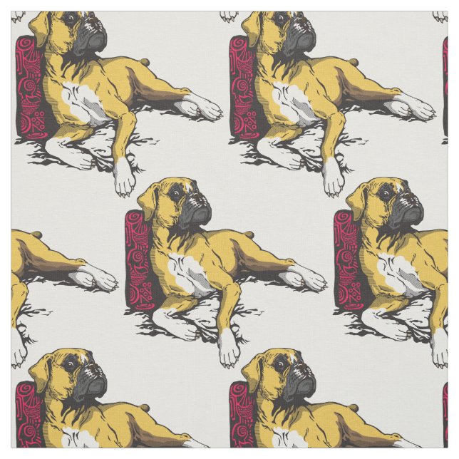 Tissu chien de boxe (Échantillon)