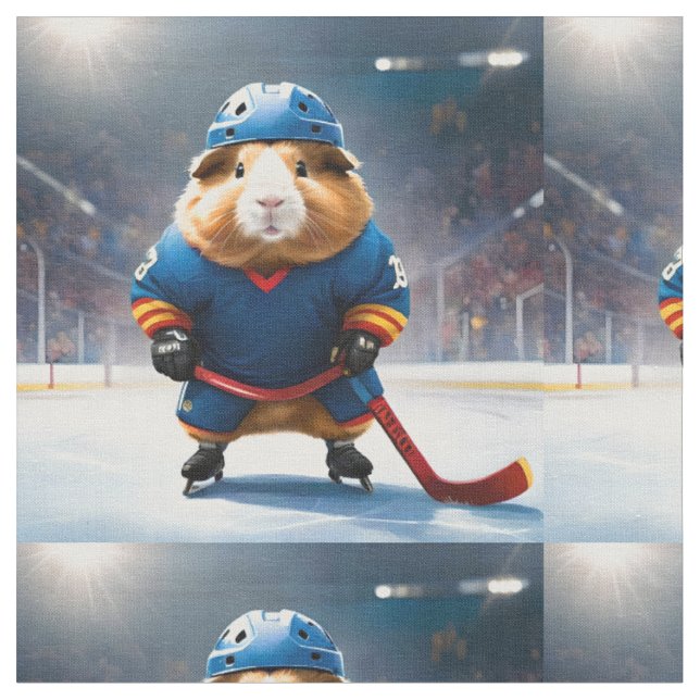 Tissu Chien de Guinée de hockey sur glace (Fermer)