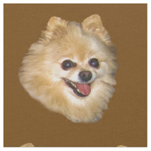 Tissu Chien de Pomeranian personnalisable