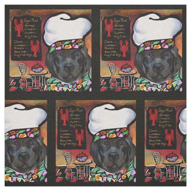 Tissu Chien de Terre-Neuve (Échantillon)