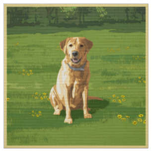 Tissu Chien de trieur du Labrador jaune