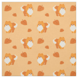 Tissu Chien mignon Kawaii Pomeranian