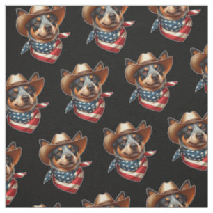 Tissu Chien portant un drapeau Casquette et américain Ba