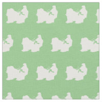 Chien Shih Tzu Silhouette Animal Sage Green