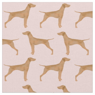 Tissu chien vizsla rose