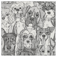 chiens beaucoup noir blanc