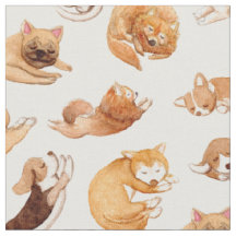 Chiens d'aquarelle mignons Motif illustrés