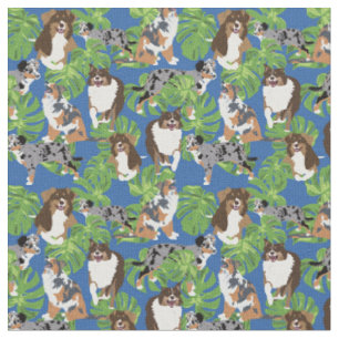 Tissu Chiens de berger australiens australiens Aussies F