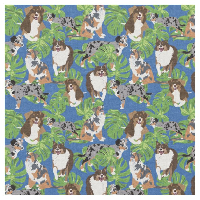Tissu Chiens de berger australiens australiens Aussies F (Fermer)