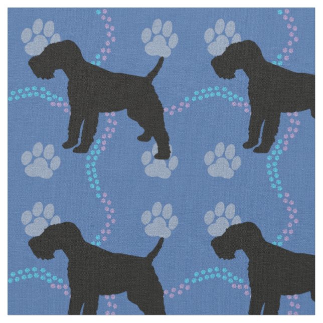 Tissu Chiens de l'ombre - Fil Fox Terrier v3 (Fermer)