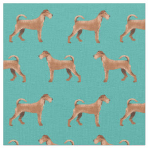 Tissu Chiens irlandais turquoise