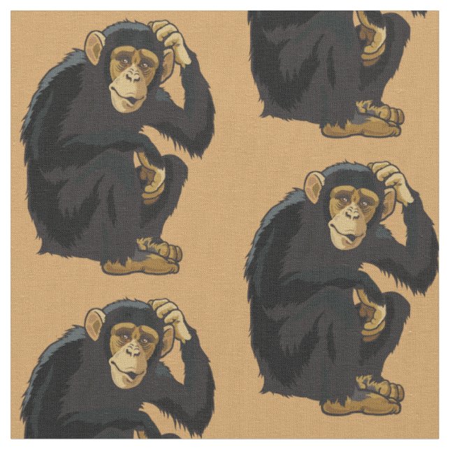 Tissu chimpanzé (Fermer)