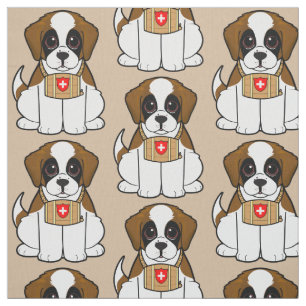 Tissu Chiot de St Bernard