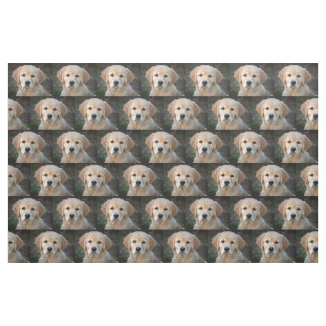 Tissu Chiot Golden Retriever (Fat Quarter)