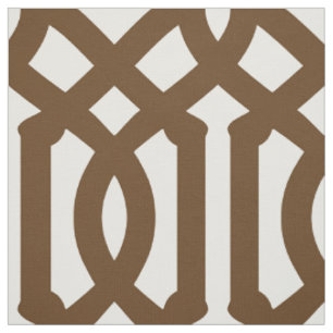 Tissu Chocolat Brown Trellis Grande échelle