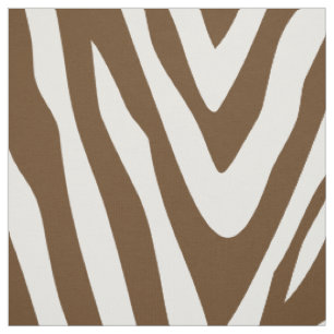 Tissu Chocolat Brown Zèbre Imprimer Grande Échelle