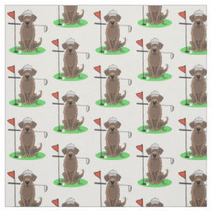 Tissu Chocolat de golf Labrador Retriever Dog - mignonne