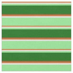 Tissu Chocolat, Jaune, Vert clair, Vert foncé & Brown