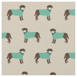 Tissu Chocolat Labrador