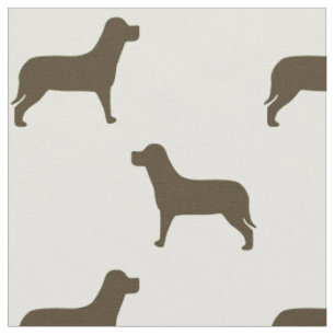 Tissu Chocolat Labrador Retriever Chien Motif