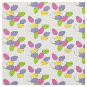 Tissu Chocolat moucheté Pâques Panier Oeufs Bonbons