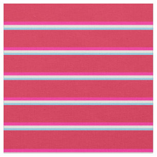Tissu Ciel bleu, beige, rose foncé et crème