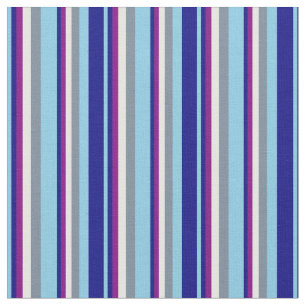 Tissu Ciel bleu, bleu, violet, crème à la menthe et gris