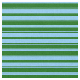 Tissu Ciel bleu clair et Motif vert foncé