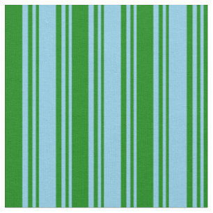Tissu Ciel bleu et vert Motif à rayures/à carreaux