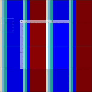 Tissu Ciel bleu, vert de mer clair, bleu, rouge foncé et