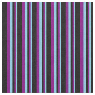 Tissu Ciel bleu, violet et noir à lisses/Motif rayé