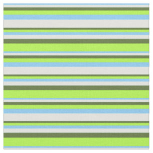 Tissu Ciel clair bleu, cyan, vert olive et vert clair