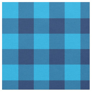 Tissu Ciel lumineux et bleu marine En vichy plaid