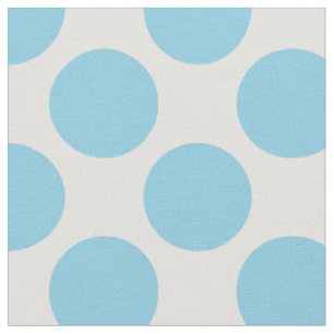 Tissu Ciel moderne bleu et blanc Grands Pois