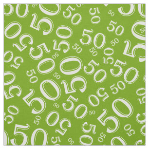 Tissu cinquantième Vert et blanc frais de motif de