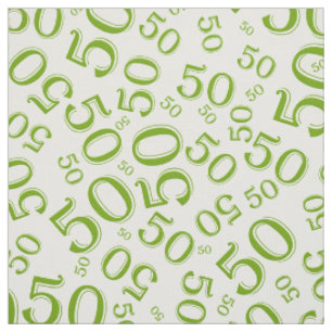 Tissu cinquantième Vert et blanc frais de motif de