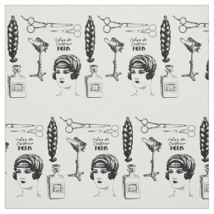 Tissu Ciseaux Coiffeur vintage Coiffeur styliste motif