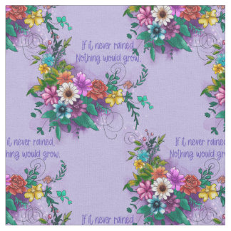 Tissu Citation Inspirationnelle Avec Fleurs