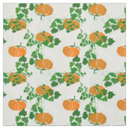 Tissu Citrouille à l'automne