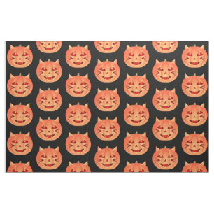Tissu Citrouille de chats d'Halloween